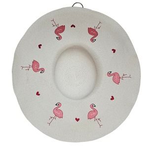 Flamingo Sunhat with Hearts OS